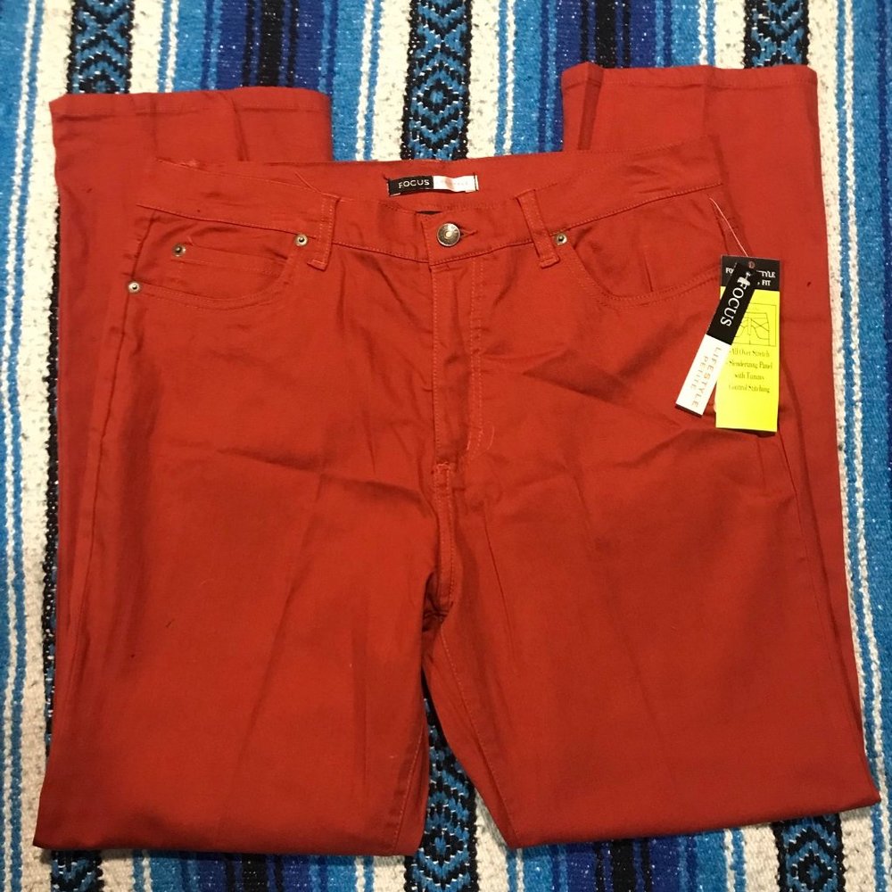 NWT FOCUS LIFESTYLES LADIES PANT 14P VINTAGE  PAPRIKA